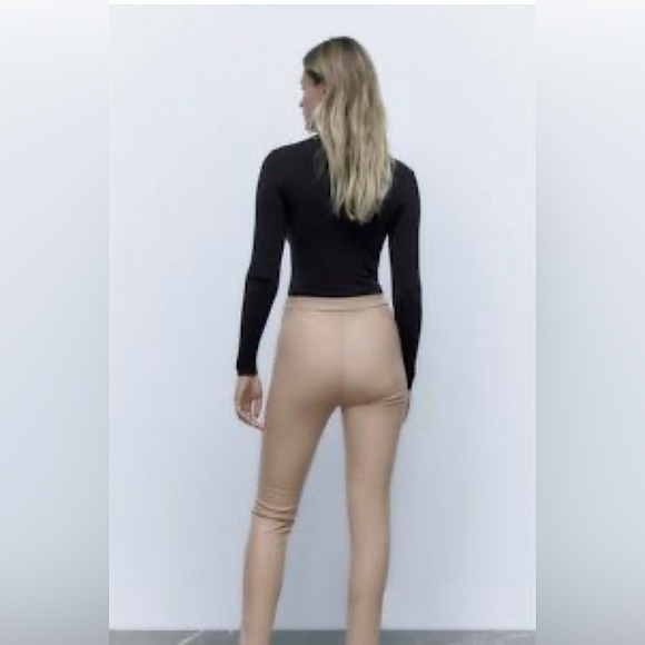 ZARA FAUX LEATHER LEGGINGS SIZE XXL. REF: 8372/293 - Picture 4 of 6